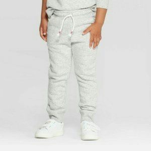 CAT & JACK Toddler girl light grey fleece joggers